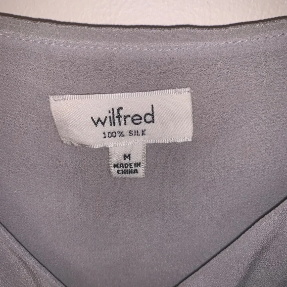 Wilfred Grey 100% Silk Cami Tank Top Button Front M - Picture 3 of 6